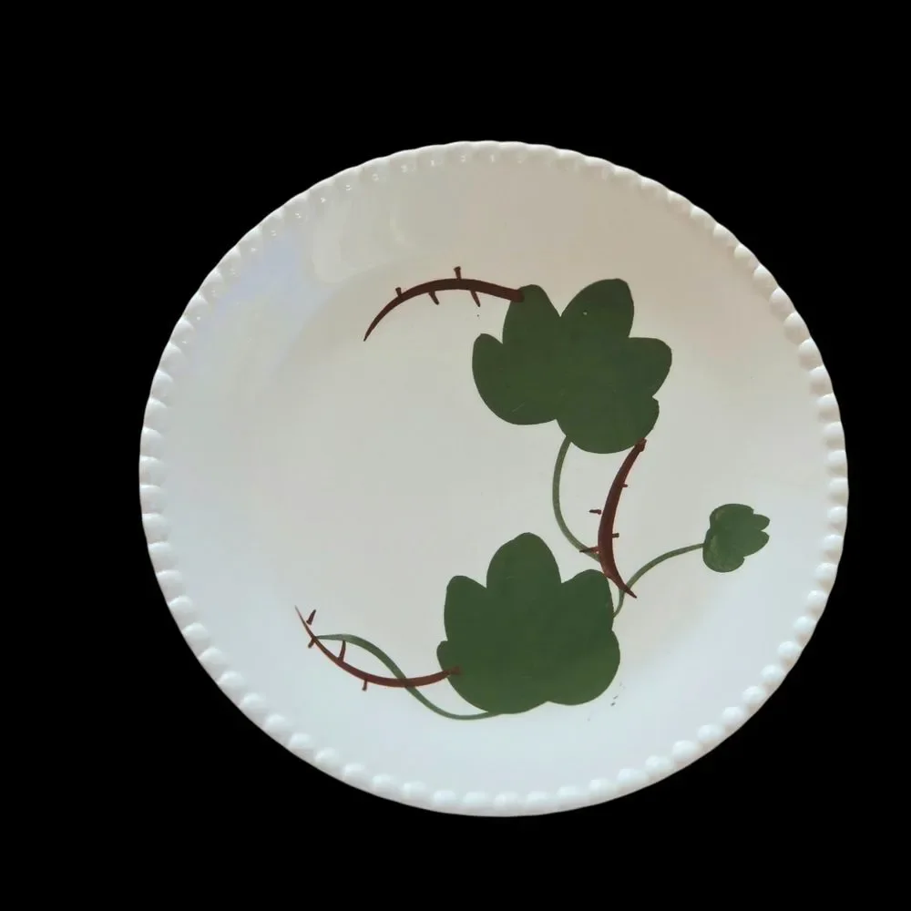 Blue Ridge Southern Ivy Hand Painted Candlewick Edges Set of 4 Bread Plates 7